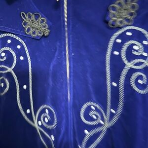 Beautiful blue renaissance velvet jacket